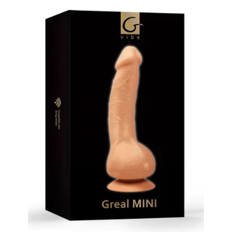 Greal MINI Flesh w Suction Cup 7 x 1.18 Inch Vibrator