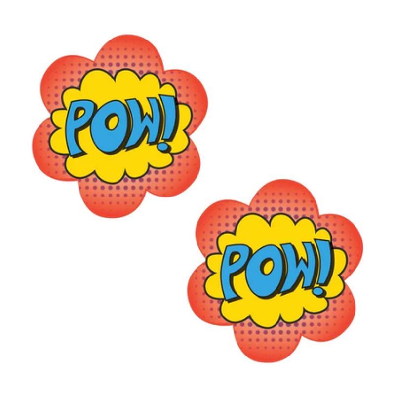 POW Pasties 2.5x2.5 Inches for Raves and Parties