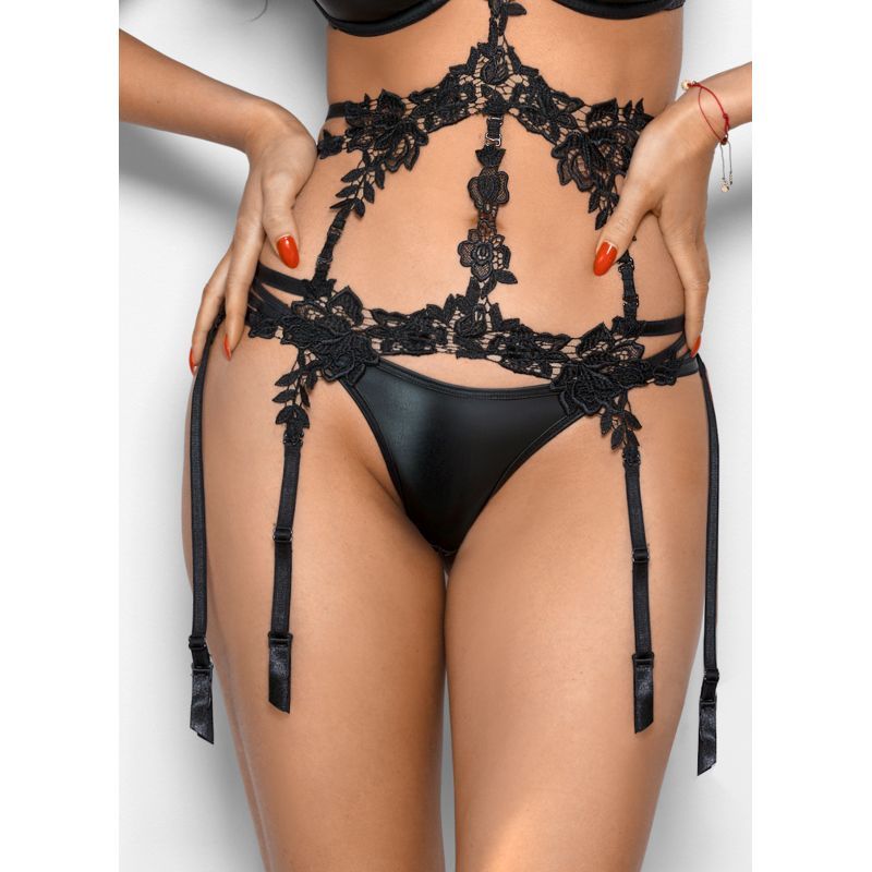Stretch Wetlook Push-Up Bra in Black