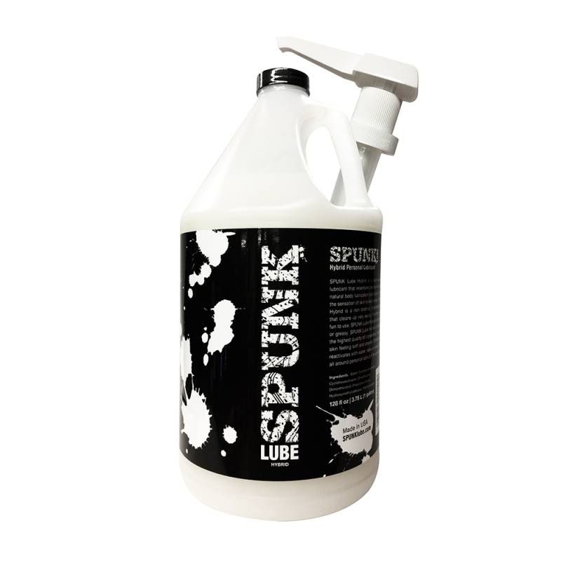 Spunk Hybrid Lubricant 1 Gallon – Water-Based Silicone Lube Safe for Sex Toys