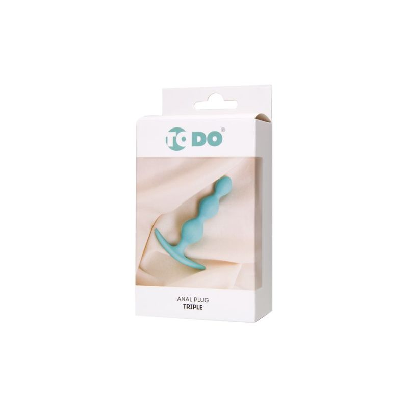 ToDo Triple Anal Plug (Teal) – Silicone Anal Plug 10.5 cm