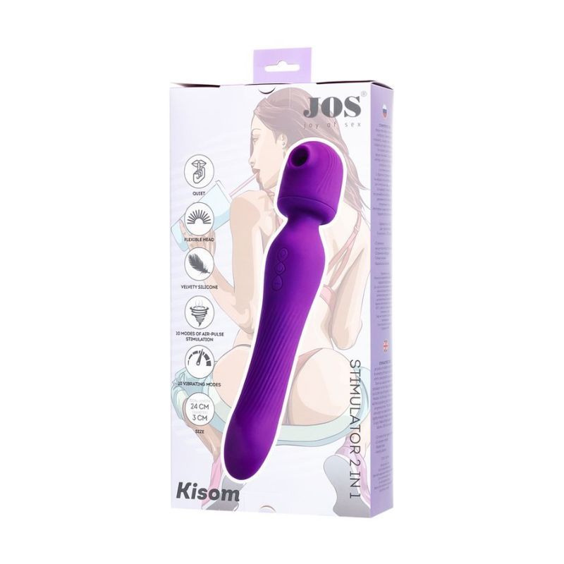 JOS Kisom 2 In 1 Wand Stimulator with 10 Vibration Modes