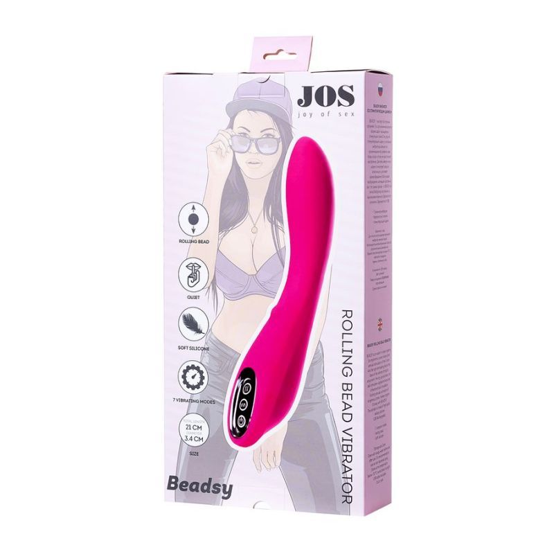 JOS Beadsy Rolling Bead Vibrator Hot Pink 10 Modes