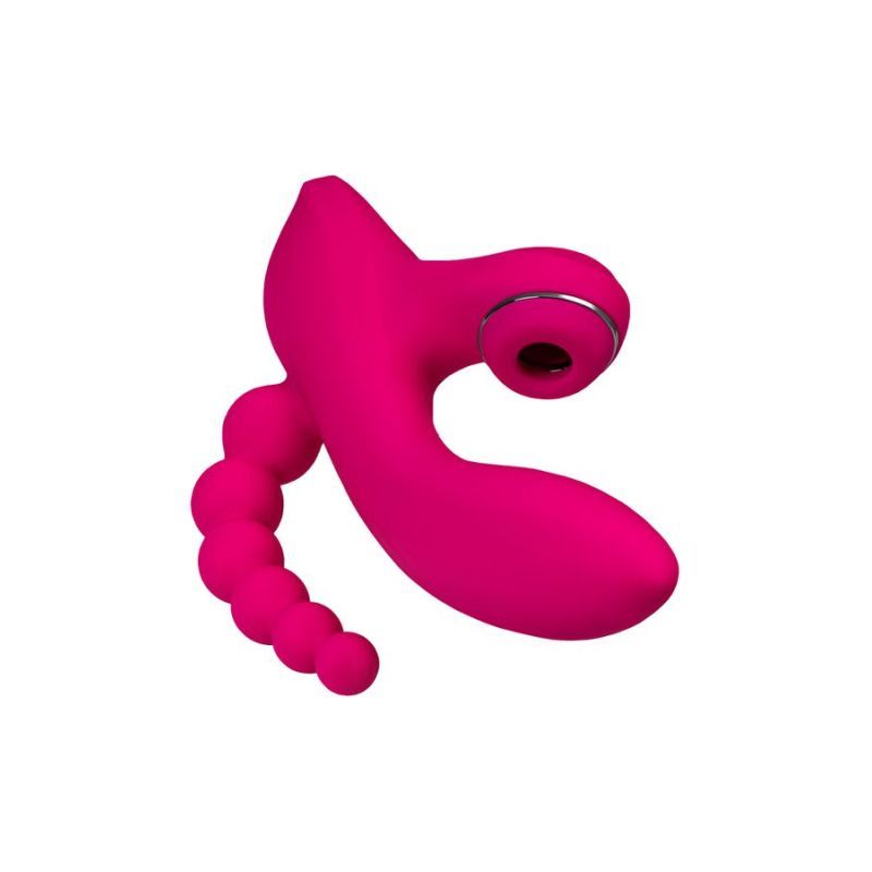 JOS Tripling Triple Stimulator – Waterproof Silicone Vibrator with Anal Beads and USB Rechargeable