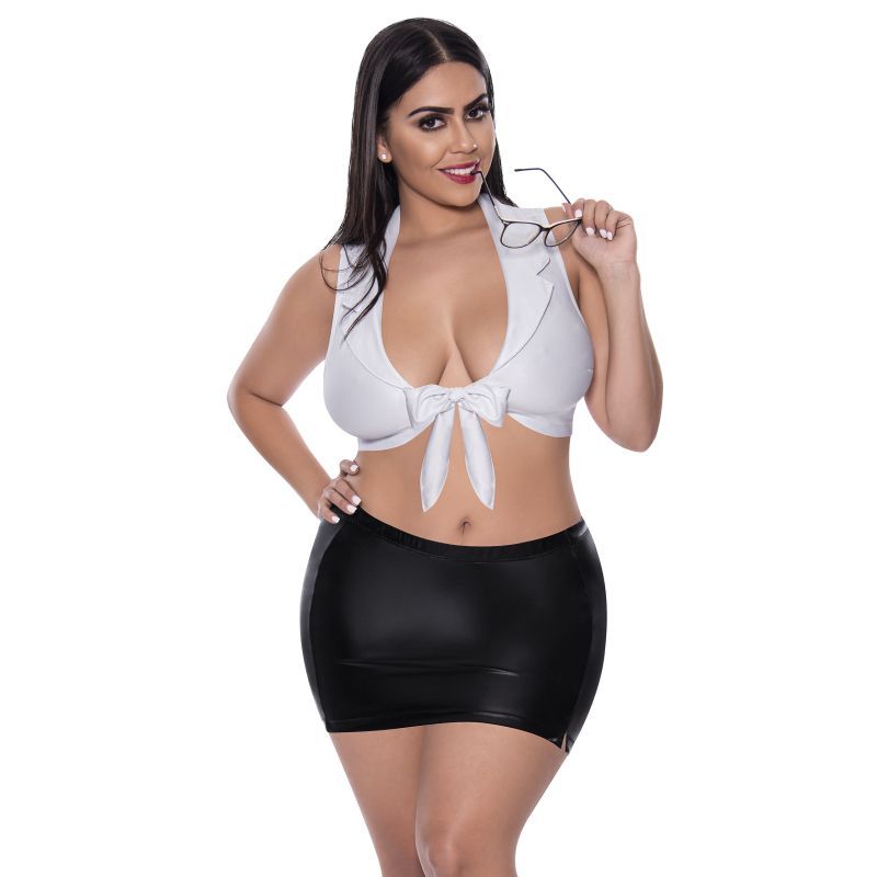 Magic Silk Sexy CEO Costume – Elegant Halter Top Lingerie