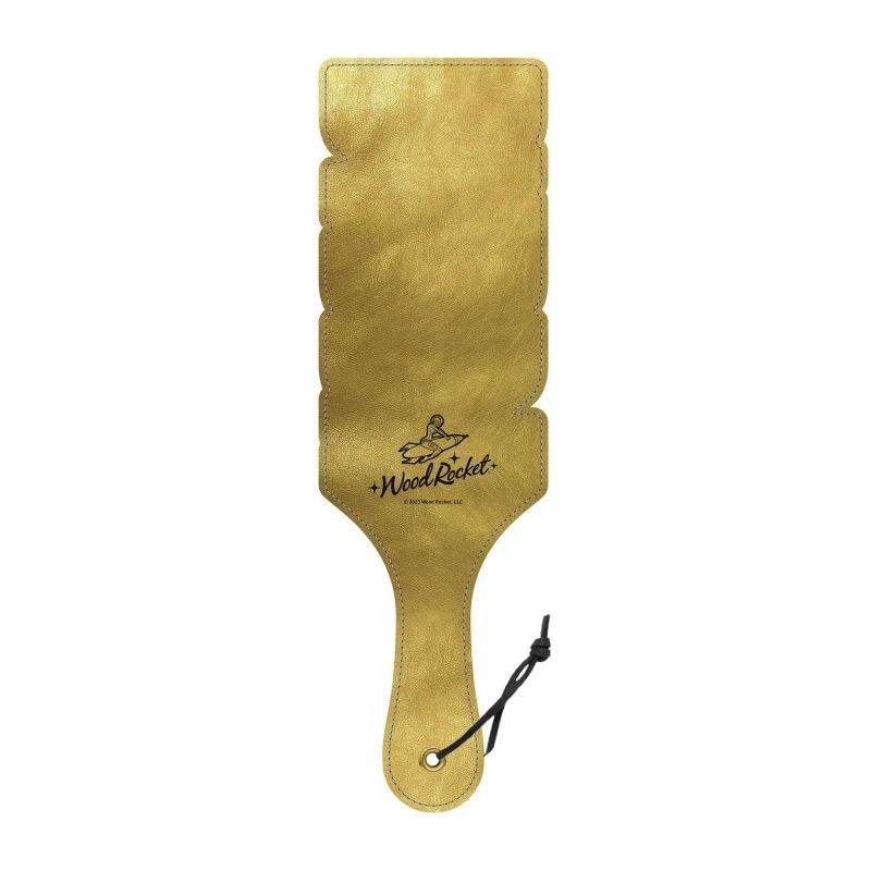 Paddle Daddy Elegant Playful Spanking Paddle with Shimmering Gold Cut-Out