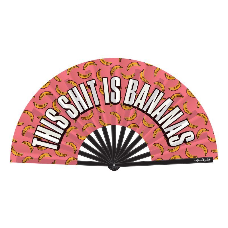 Banana Print Folding Fan