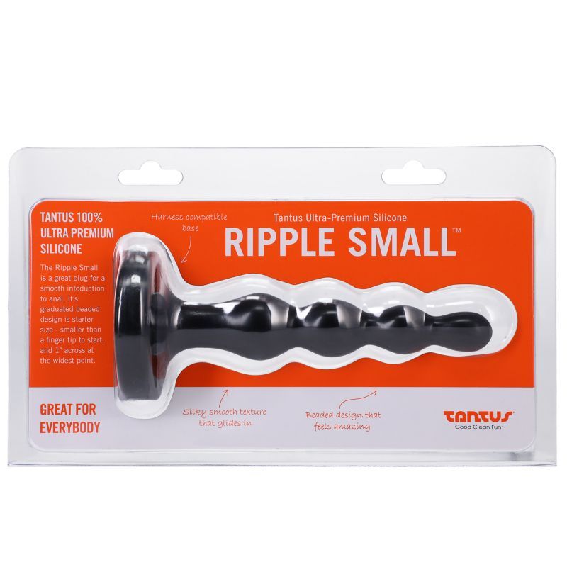 Ripple Small Onyx Silicone Starter Plug for Beginners