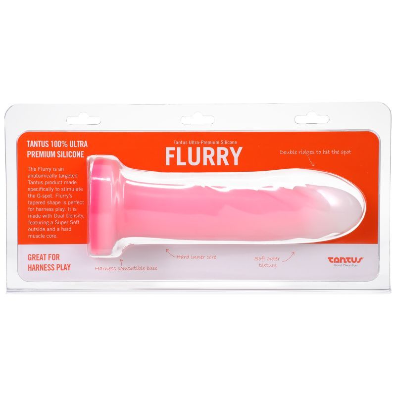 Tantus Flurry Dual Density Rose Quartz – 7 Inch G-Spot Dildo