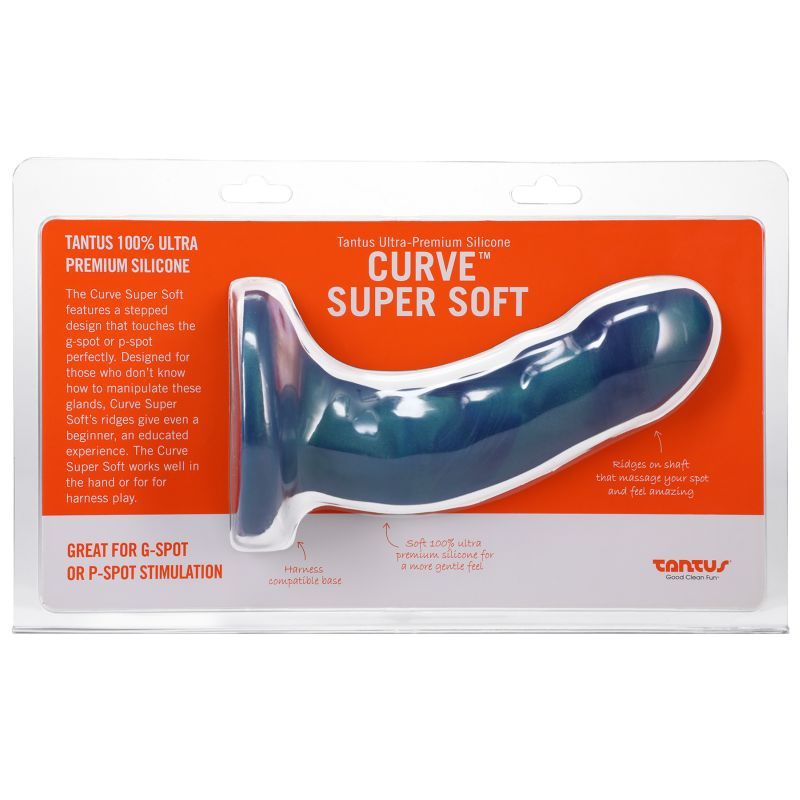 Tantus Curve Dildo Malachite 6 Inch for G-Spot and P-Spot Stimulation