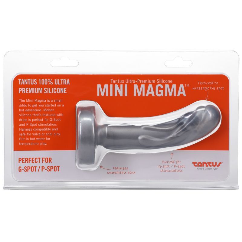 Mini Magma Dildo Silver Harness Compatible Ultra Premium Silicone