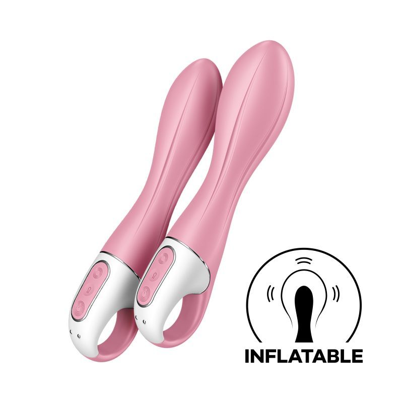 Satisfyer Air Pump Vibrator 2 (Light Red) – Inflatable Shaft Vibrator