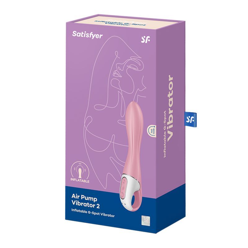 Satisfyer Air Pump Vibrator 2 (Light Red) – Inflatable Shaft Vibrator