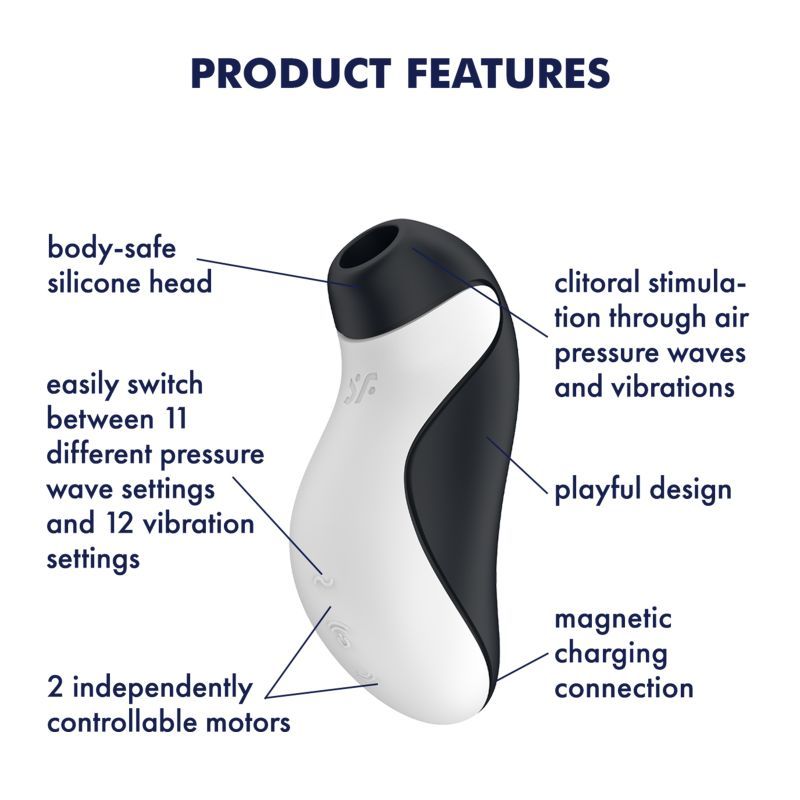 Satisfyer Orca Double Air Pulse Clitoral Vibrator With Vibration