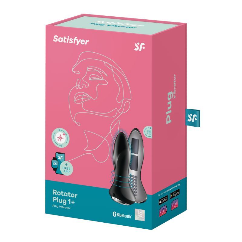 Satisfyer Rotator Butt Plug 1+ (Black) – App-Controlled Anal Vibrator