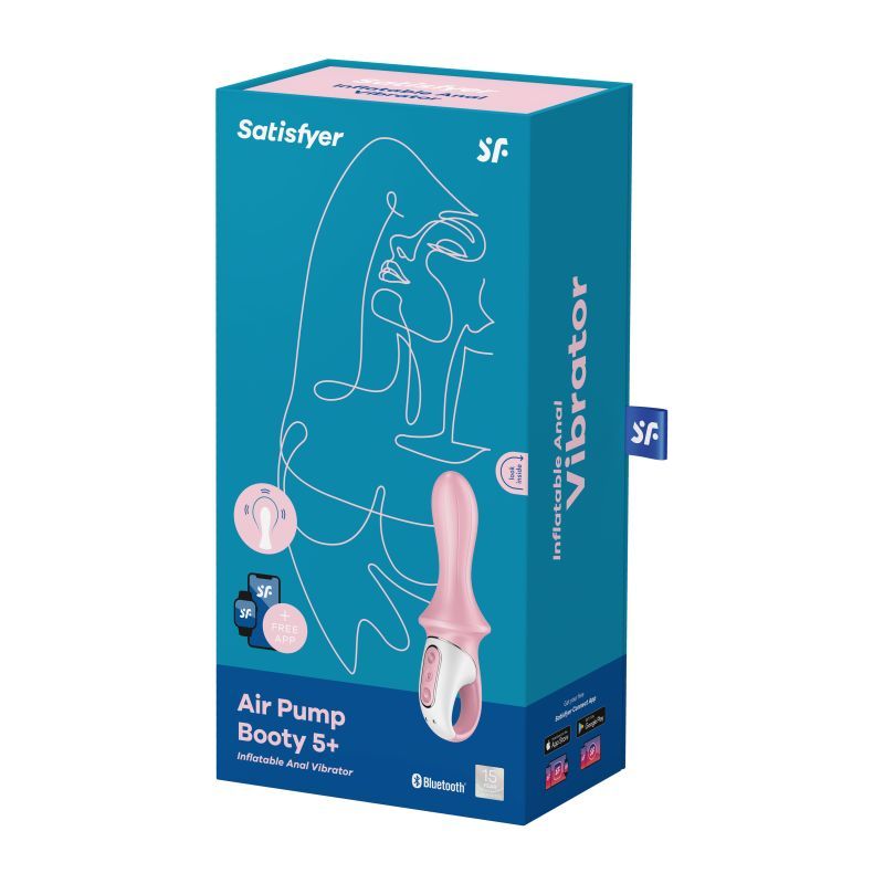 Satisfyer Air Pump Booty 5+ Red Inflatable Anal Vibrator