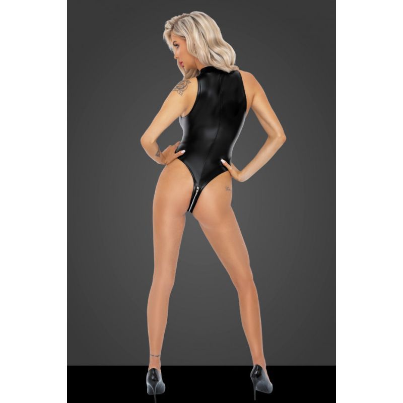 Powerwetlook Bodysuit with Front Zipper