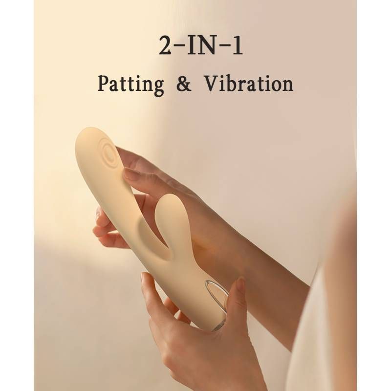 Pada Rabbit and G-Spot Pulsing Vibrator White 21.6cm