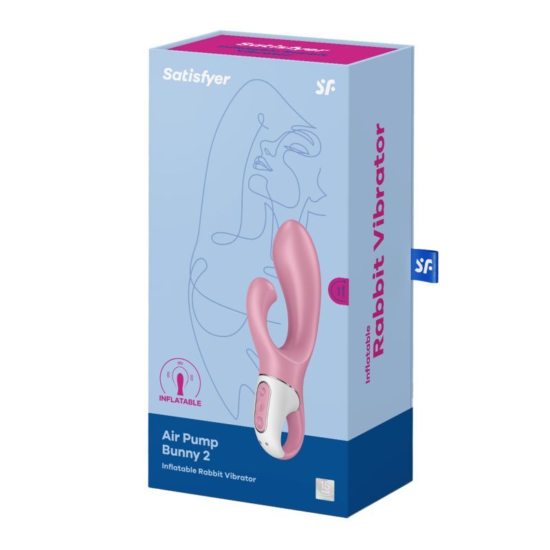 Satisfyer Air Pump Bunny 2 Pink Inflatable Vibrator 15mm