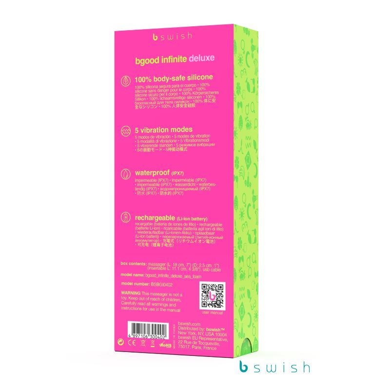 Bgood Infinite Deluxe Sea Foam 7 Inch Vibrator