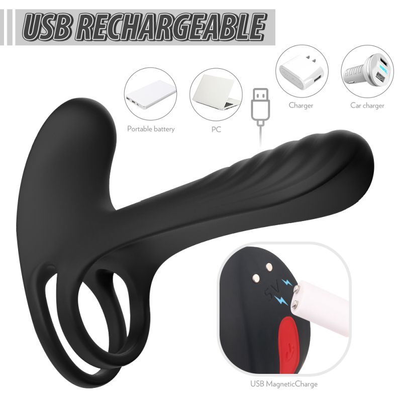 Frank Remote Control Vibrating Penis Shaft and Clit Stimulator – USB Rechargeable Enhancer