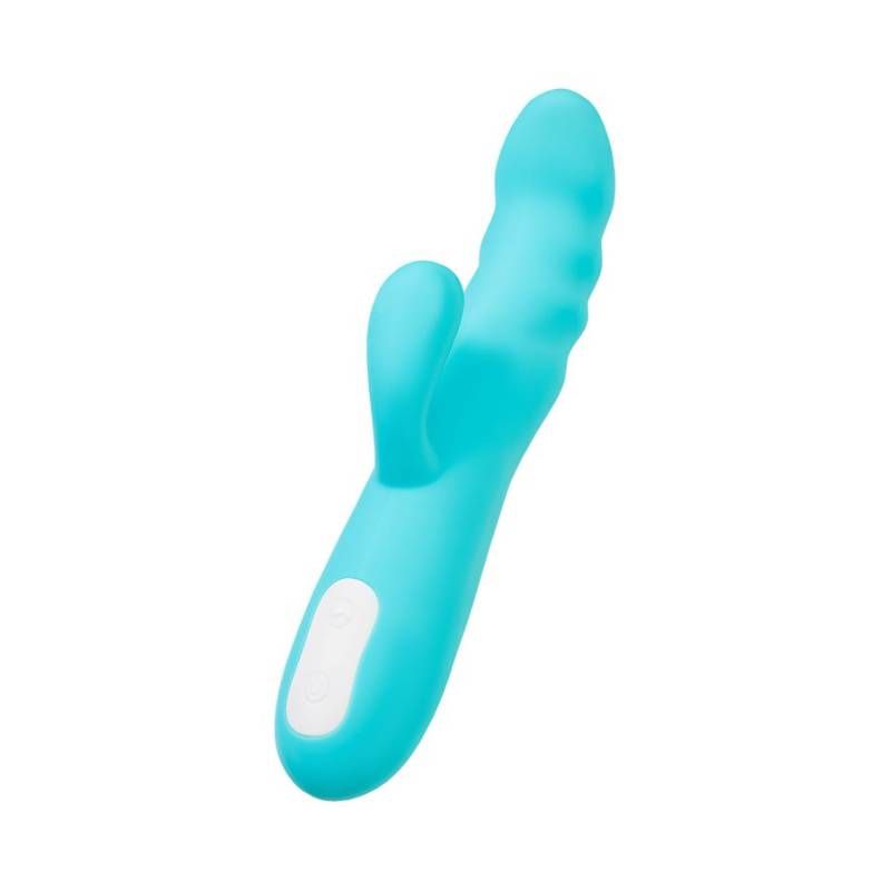 JOS Merry Swirl Rotating Shaft Rabbit Vibrator Blue 20.7cm