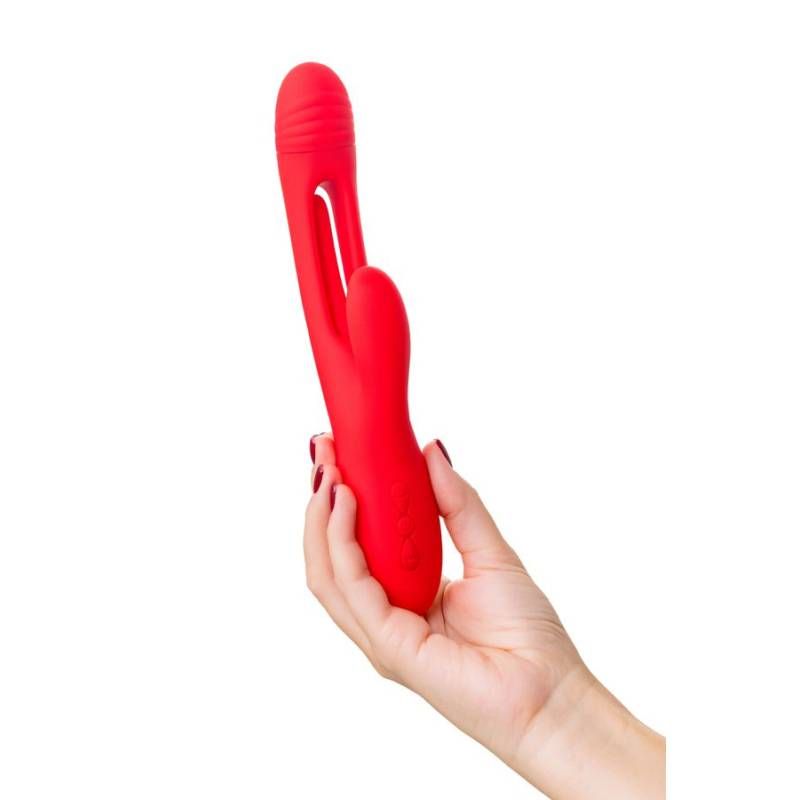 JOS Patti Moving Tongue Rabbit Vibrator in Red