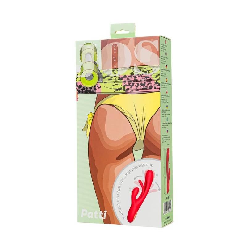 JOS Patti Moving Tongue Rabbit Vibrator in Red