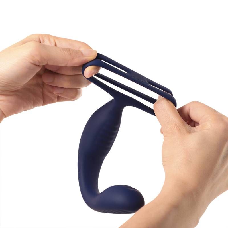 VibraDuo Remote-Controlled Prostate Massager with Cockring