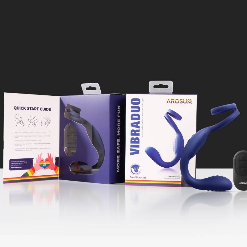 VibraDuo Remote-Controlled Prostate Massager with Cockring