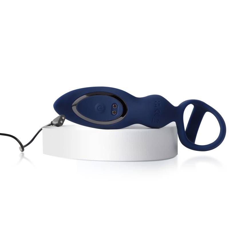 Ring and Rear Dual Thrusting Anal Probe with Cockring and Remote