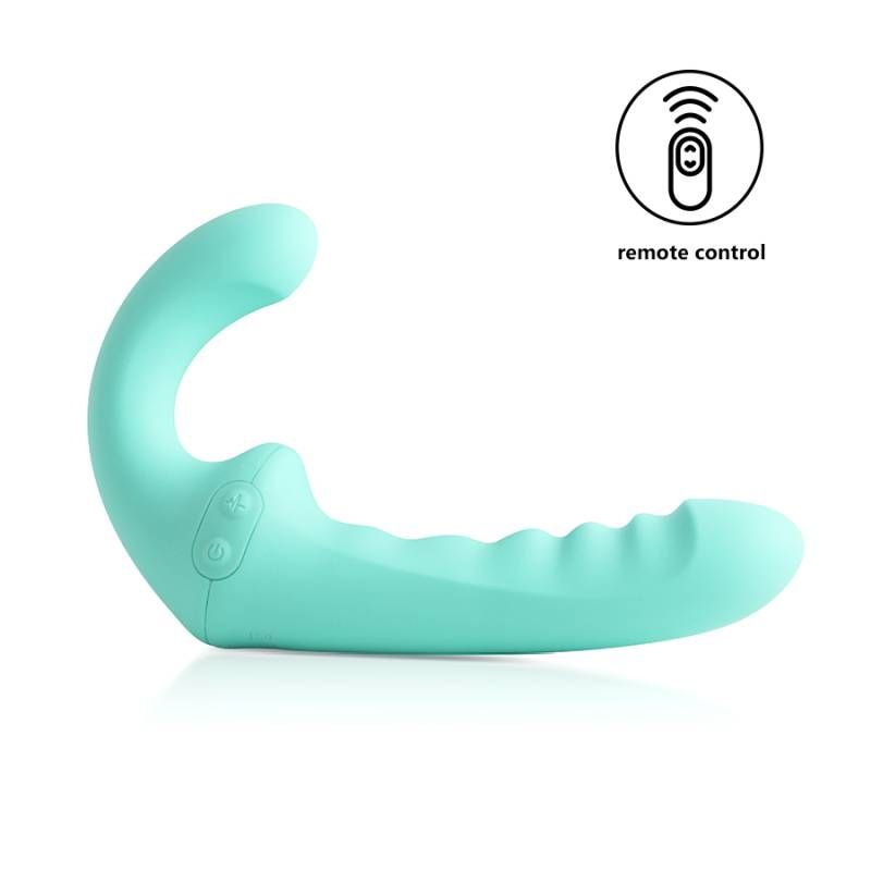 VibraTwin Come Hither Strapless Strap On With Remote