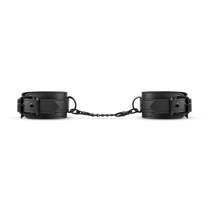 Faux Leather Handcuffs in Black