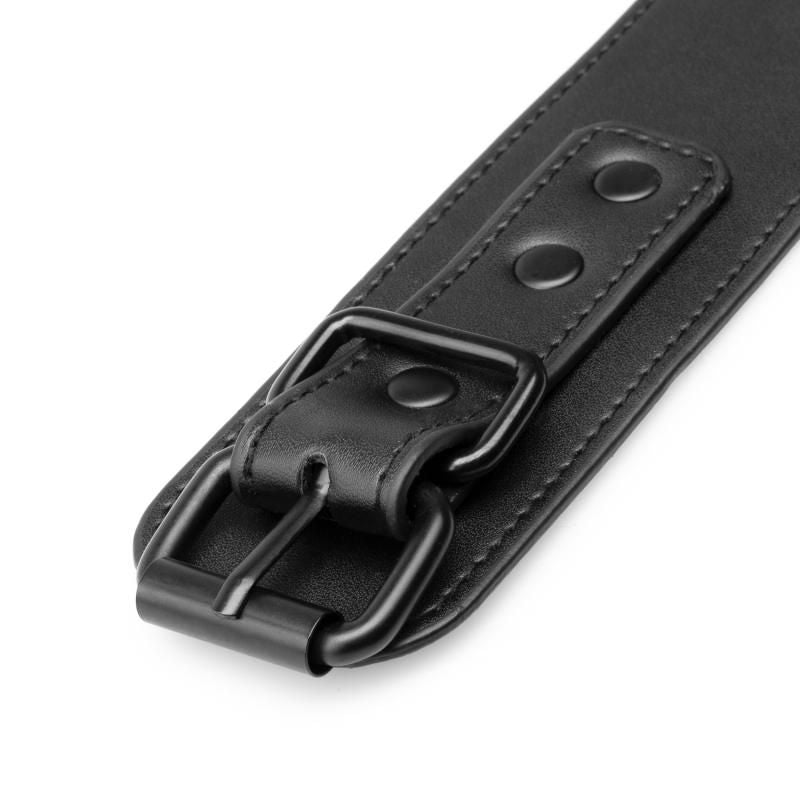 Faux Leather Handcuffs in Black