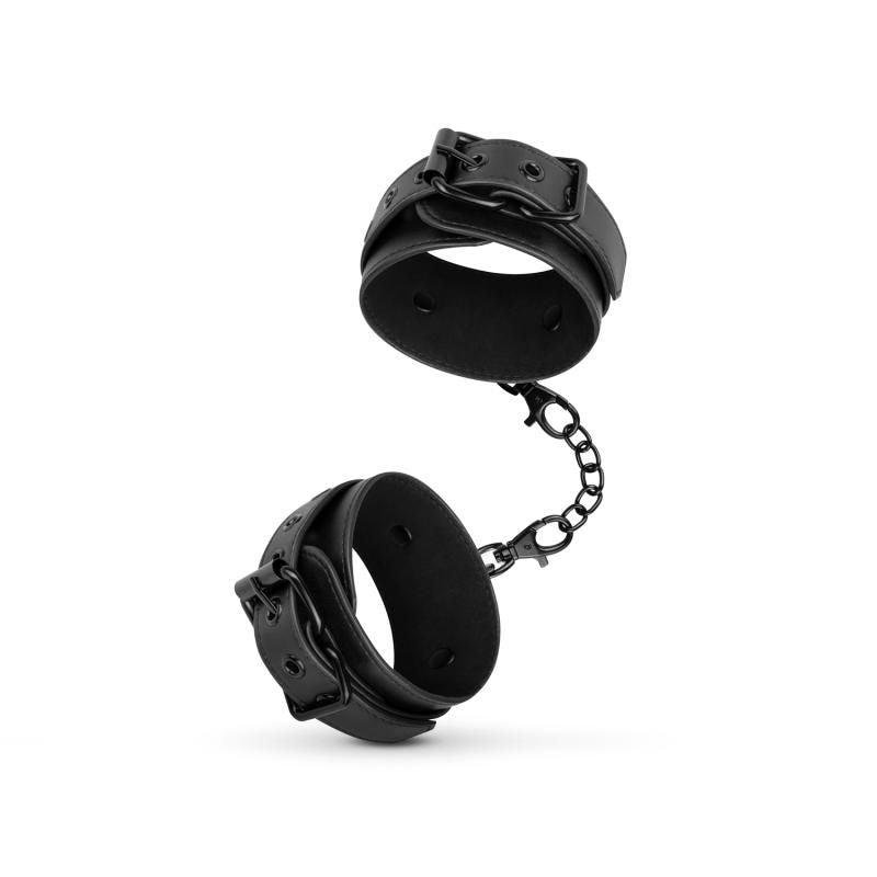 Faux Leather Handcuffs in Black
