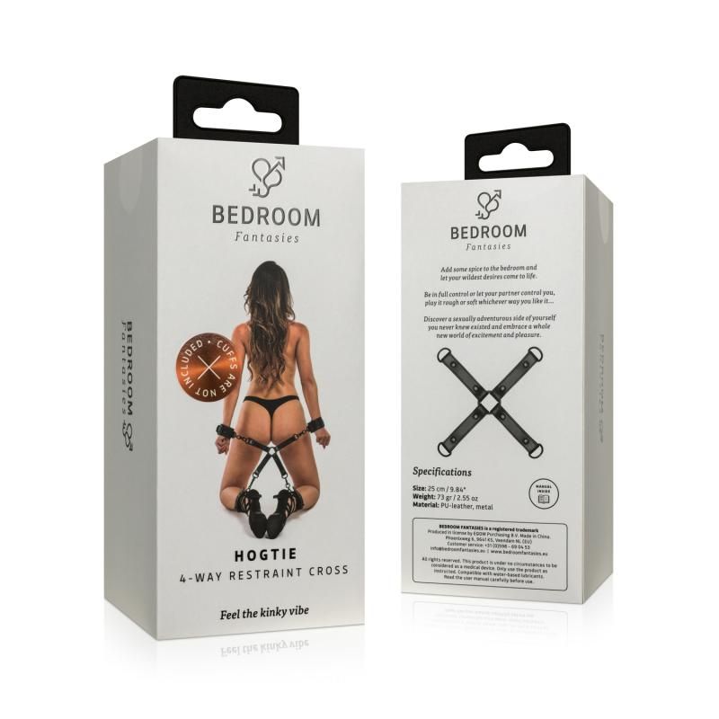 Hog Tie Black Faux Leather Bondage Accessory