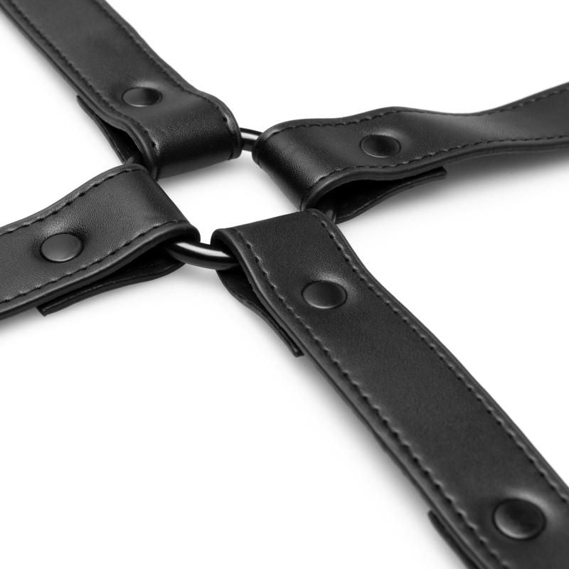 Hog Tie Black Faux Leather Bondage Accessory