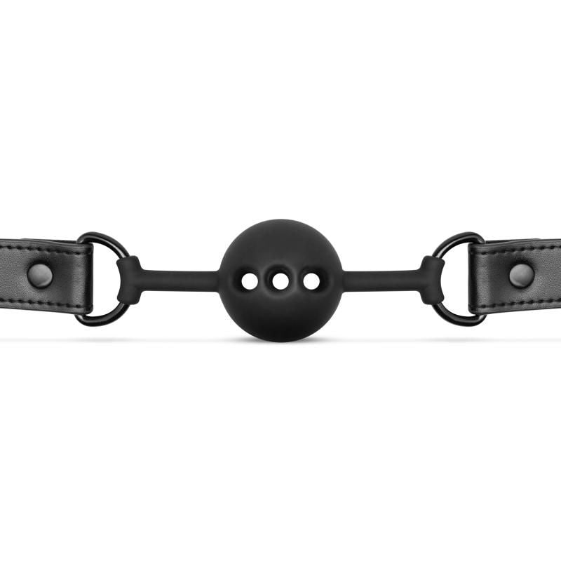 Breathable Silicone Ball Gag for Beginners in Black