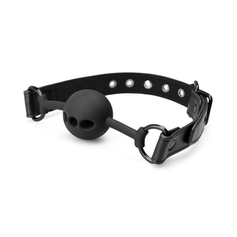 Breathable Silicone Ball Gag for Beginners in Black