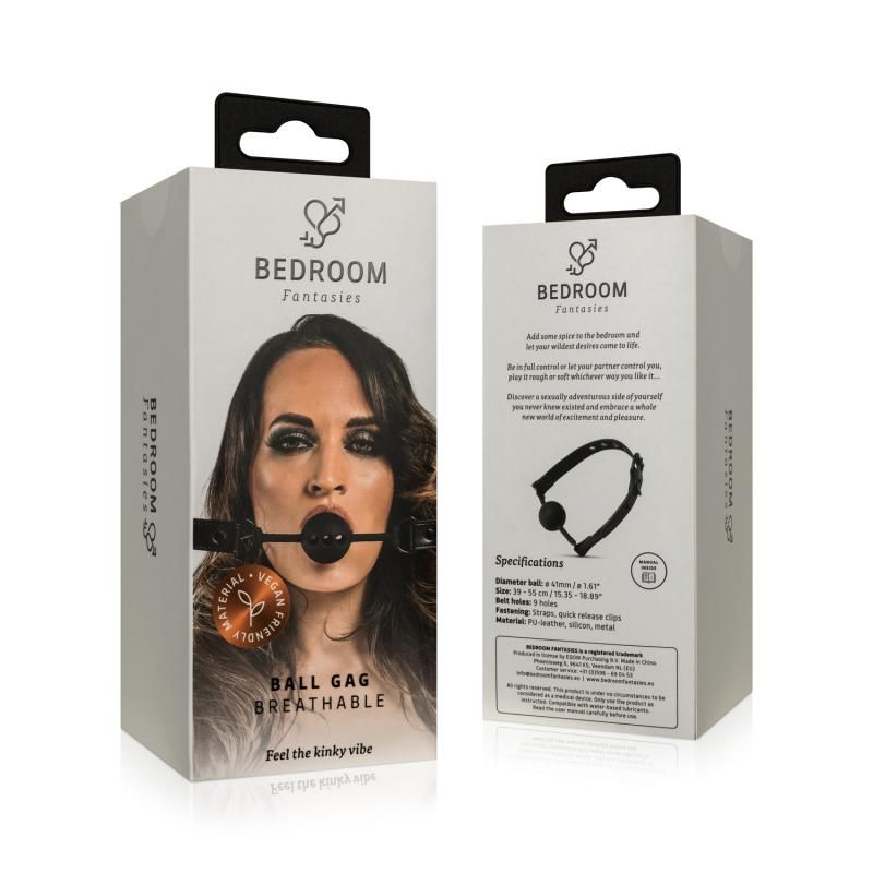 Breathable Silicone Ball Gag for Beginners in Black
