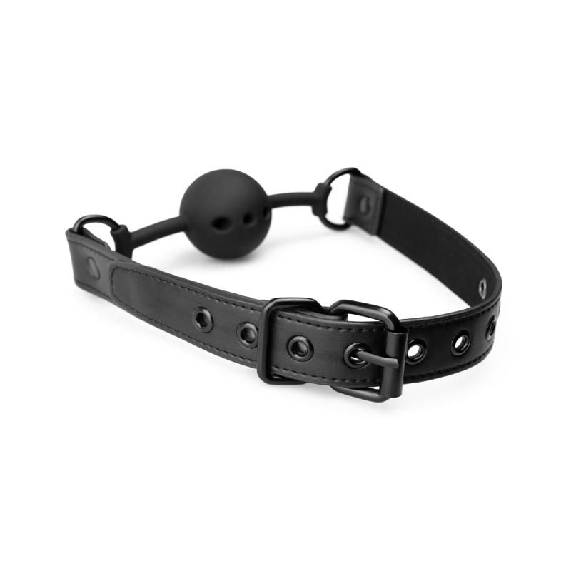 Breathable Silicone Ball Gag for Beginners in Black