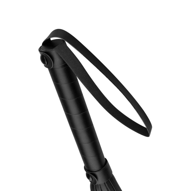 Faux Leather Flogger in Black for BDSM Play
