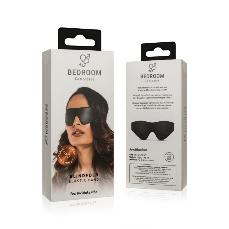 Faux Leather Black Blindfold