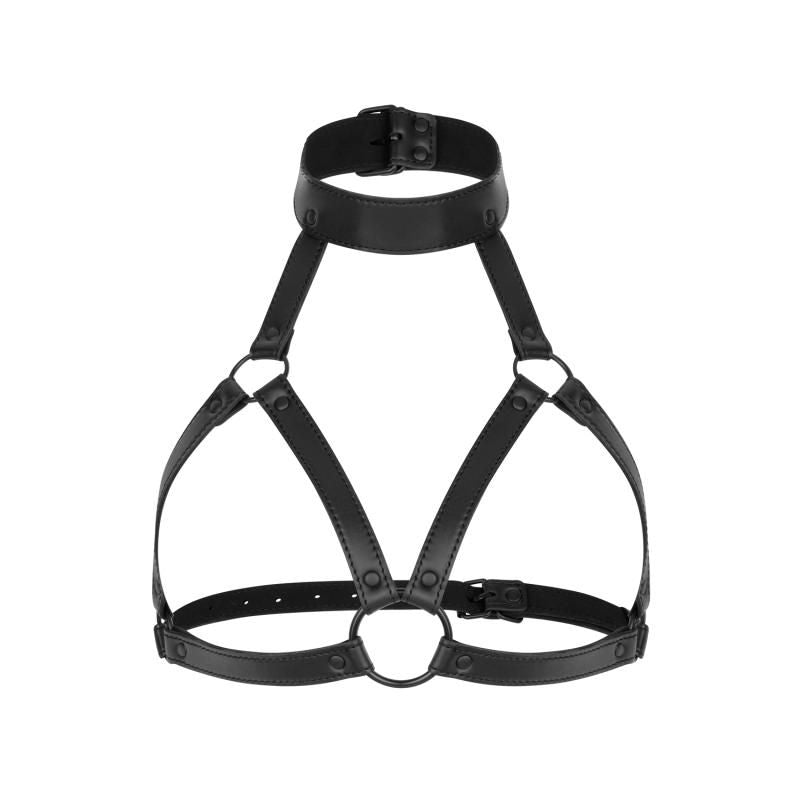 Chiara Bondage Harness Black Faux Leather