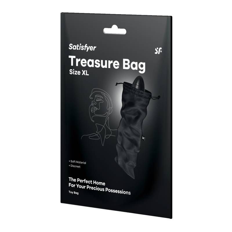 Treasure Bag Black Extra Large for Storing Pleasure Products