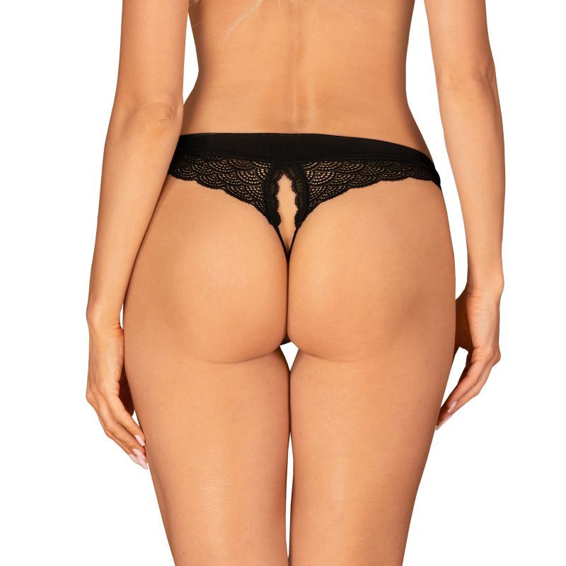 Chemeris Crotchless Panties in Black