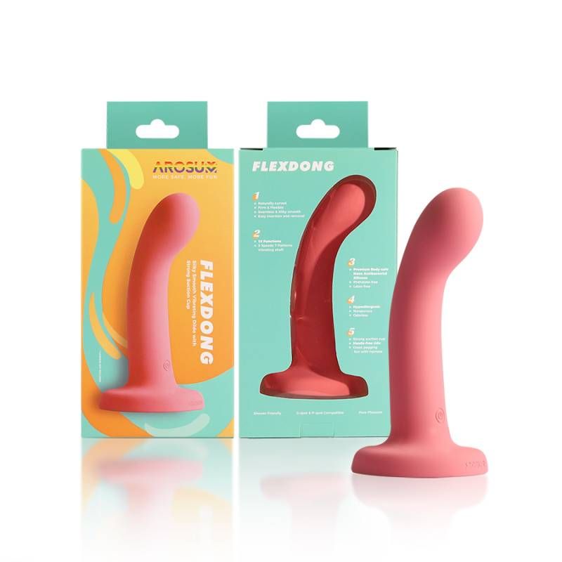 FlexDong Vibrating Strap-On Dildo – Silicone Vibrating Strap-On Dildo