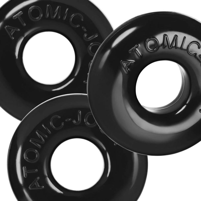 Ringer Max 3-Piece Cock Ring Set (Black) – Thick, Strong, Stretchy Cock Rings