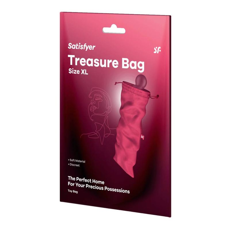 Satisfyer Treasure Bag Extra Large Pink Toy Storage Bag