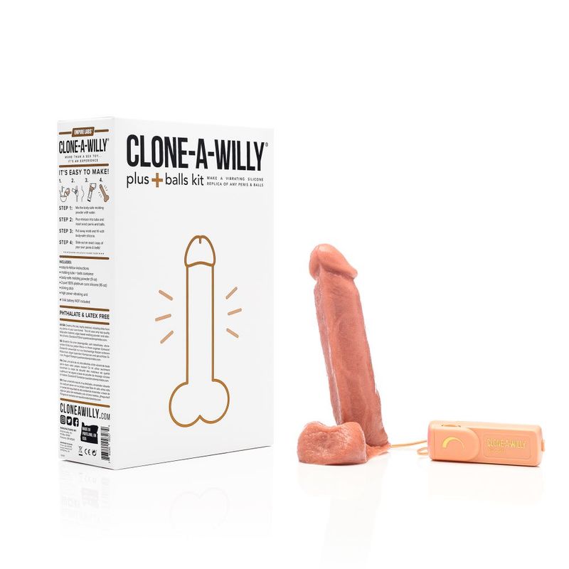 Clone-A-Willy Plus Balls Kit Medium Skin Tone – Penis Casting Kit